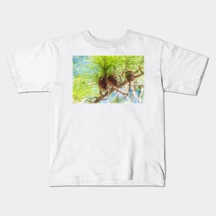 Pine cones on a tree Kids T-Shirt